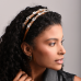 Tiara Veludo Pedras