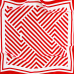 Lenço Red Stripes 70x70cm